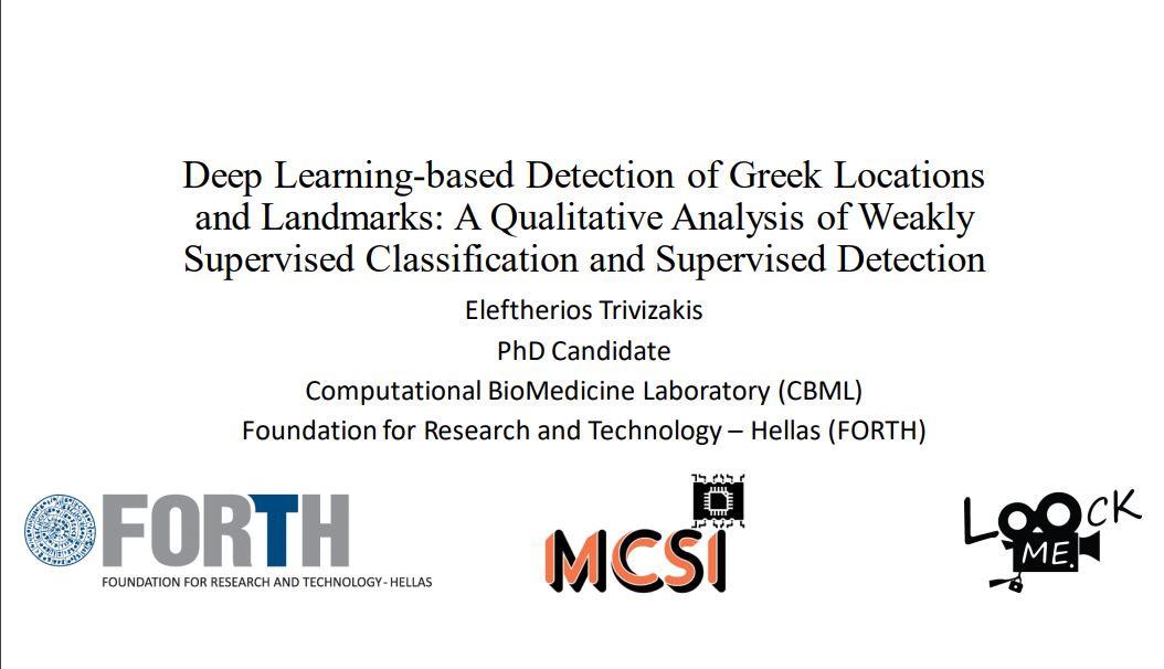 LoockMe: Deep Learning-based Detection of Greek Locations and Landmarks: A Qualitative Analysis of Weakly Supervised Classification and Supervised Detection